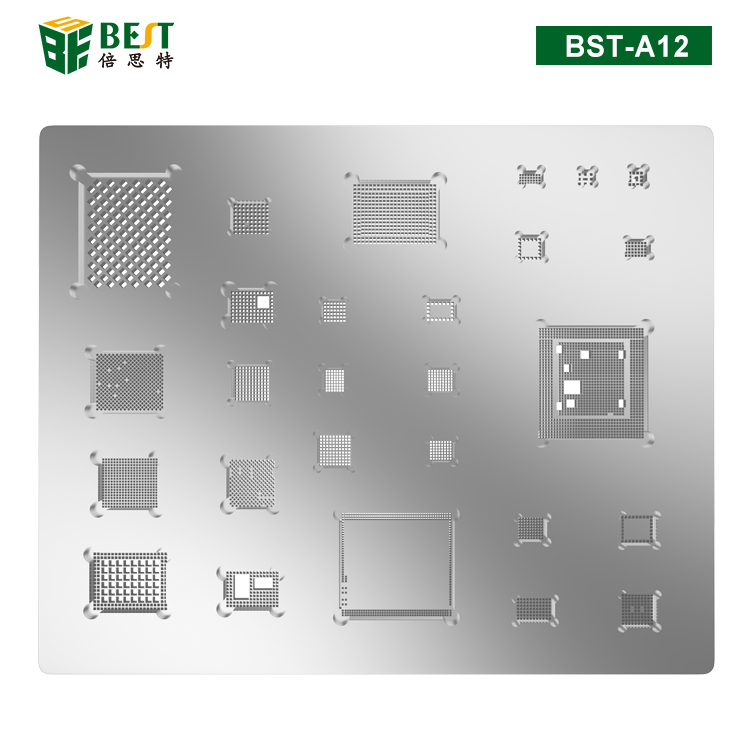 BST-A12 iPXS/XS Max/XR 3D植锡网 3D凹槽定位植锡钢网